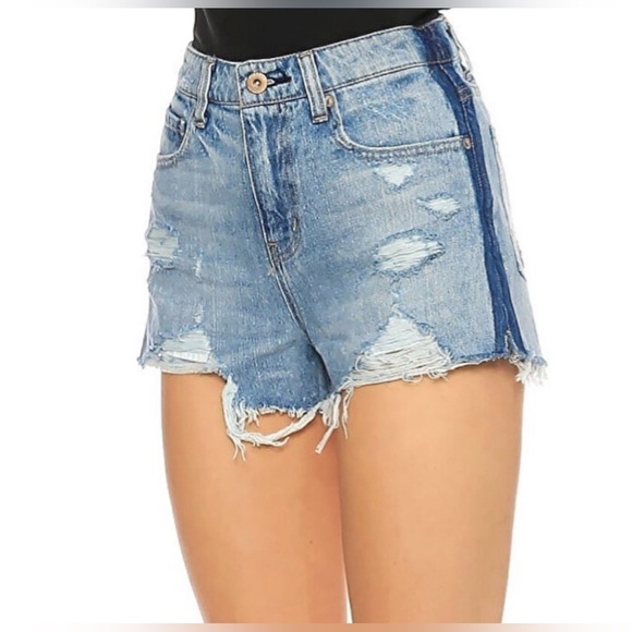 pistola Pants - Pistola Nova Relaxed High Rise Cut Off Shorts